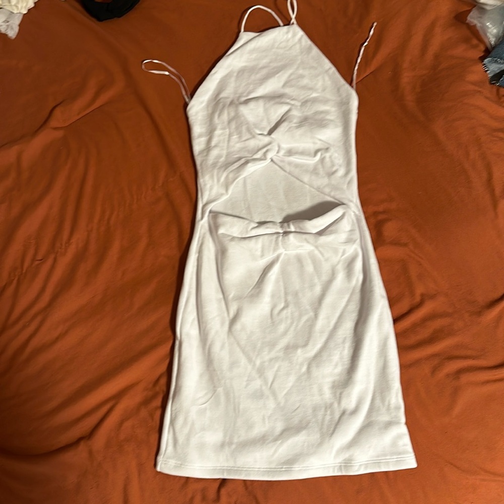 Zara cut out white mini dress, size medium